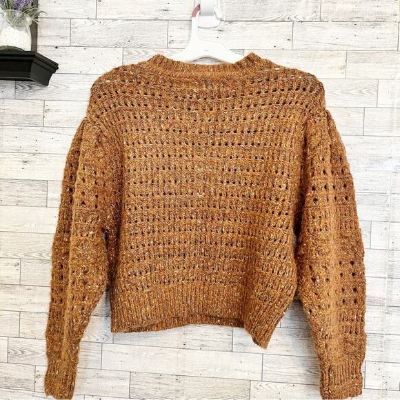 UNIVERSAL THREAD Brown Cropped Crewneck Sweater, M, NWT! - Picture 3 of 10